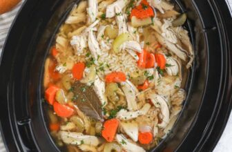 Crockpot Hen Rice Soup – Spend With Pennies