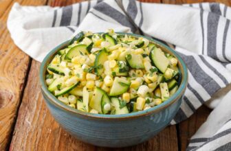 Zucchini Corn Salad with Lime French dressing