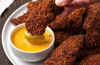 Pecan Crusted Rooster Tenders | Cookies and Cups
