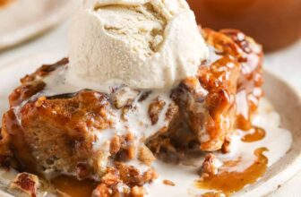 Pumpkin Bread Pudding & Caramel Sauce