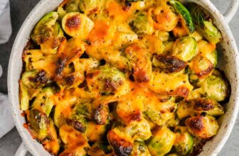 Baked Brussels Sprouts au Gratin