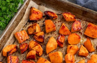 Simple Roasted Candy Potato Cubes