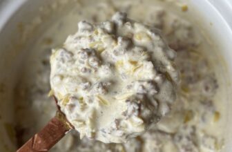 SAUSAGE ARTICHOKE DIP – The Southern Woman Cooks
