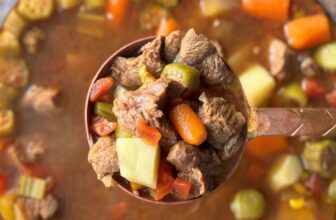 HOMEMADE VEGETABLE BEEF SOUP – The Southern Woman Cooks