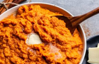 Cinnamon Honey Butter Mashed Candy Potatoes